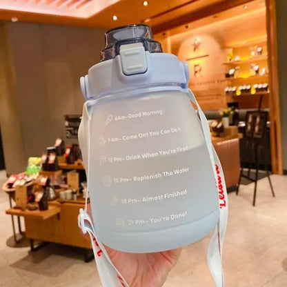 Water Bottle With Straw Strap - Tofan