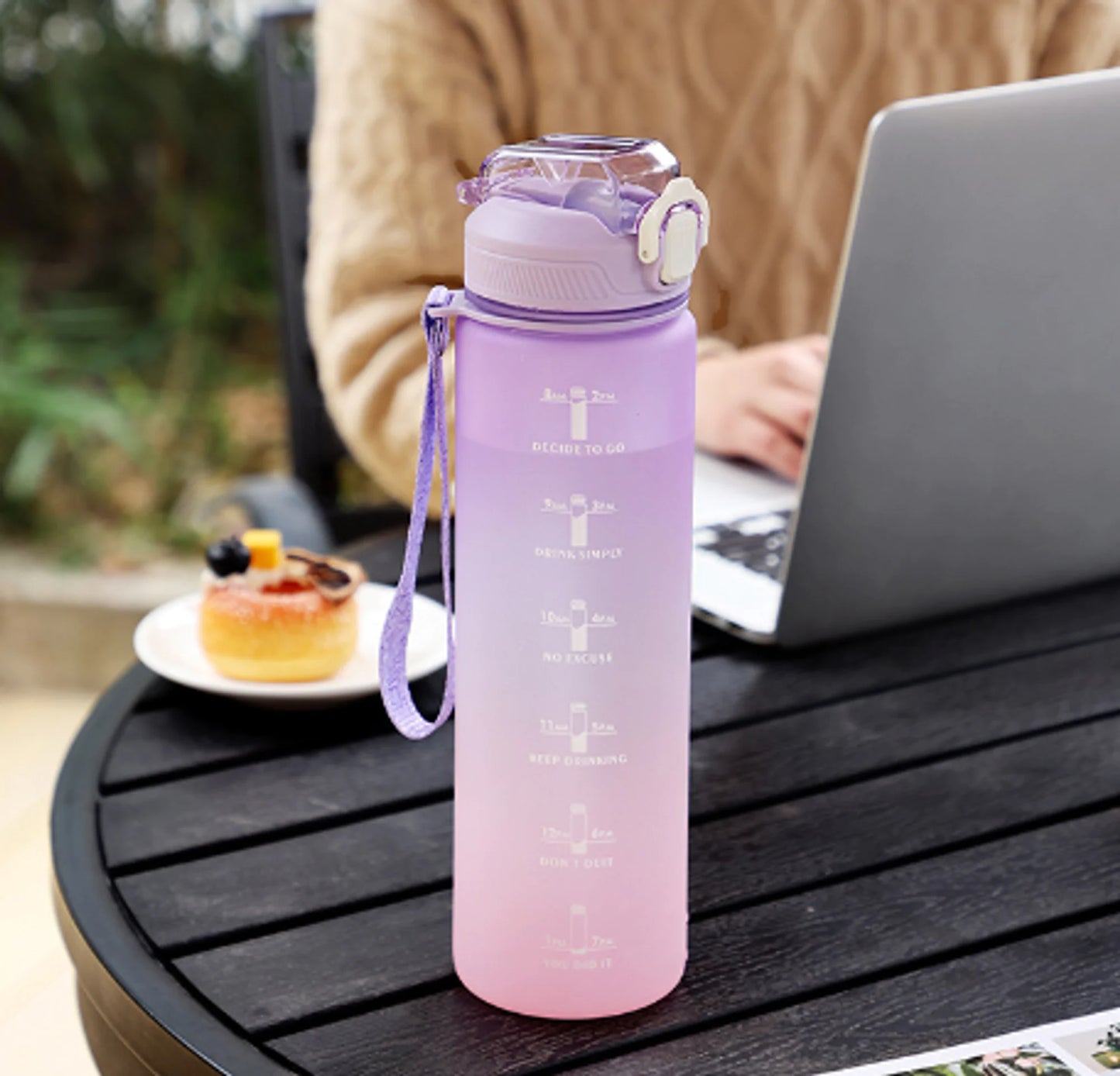 1-Liter-Wasserflasche – Ombre - Tofan