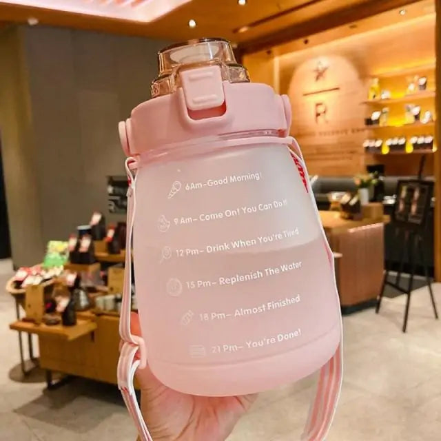 Water Bottle With Straw Strap - Tofan